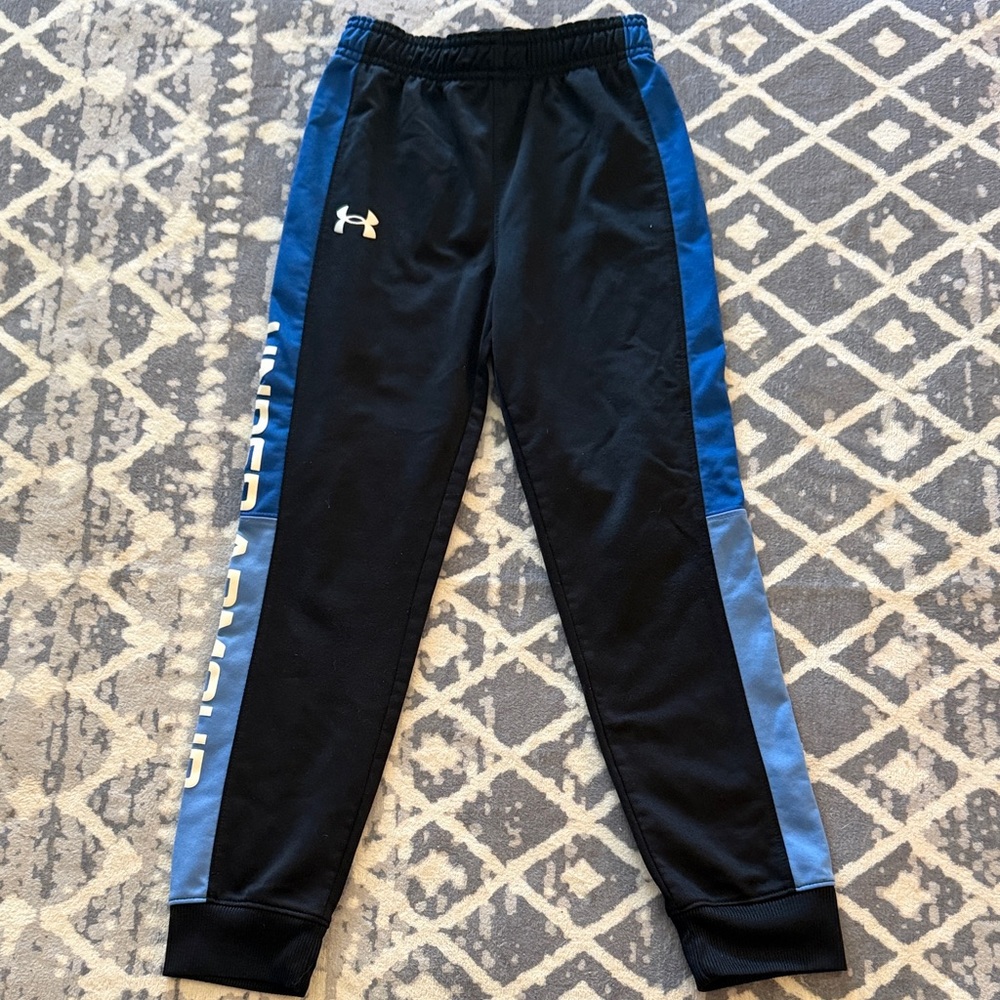 Under Armour Kids' Black and Blue Joggers